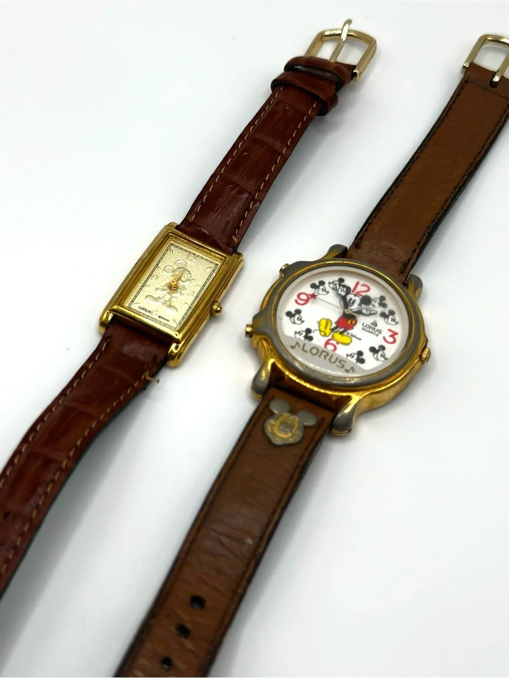 two vintage mickey mouse lorus seikos